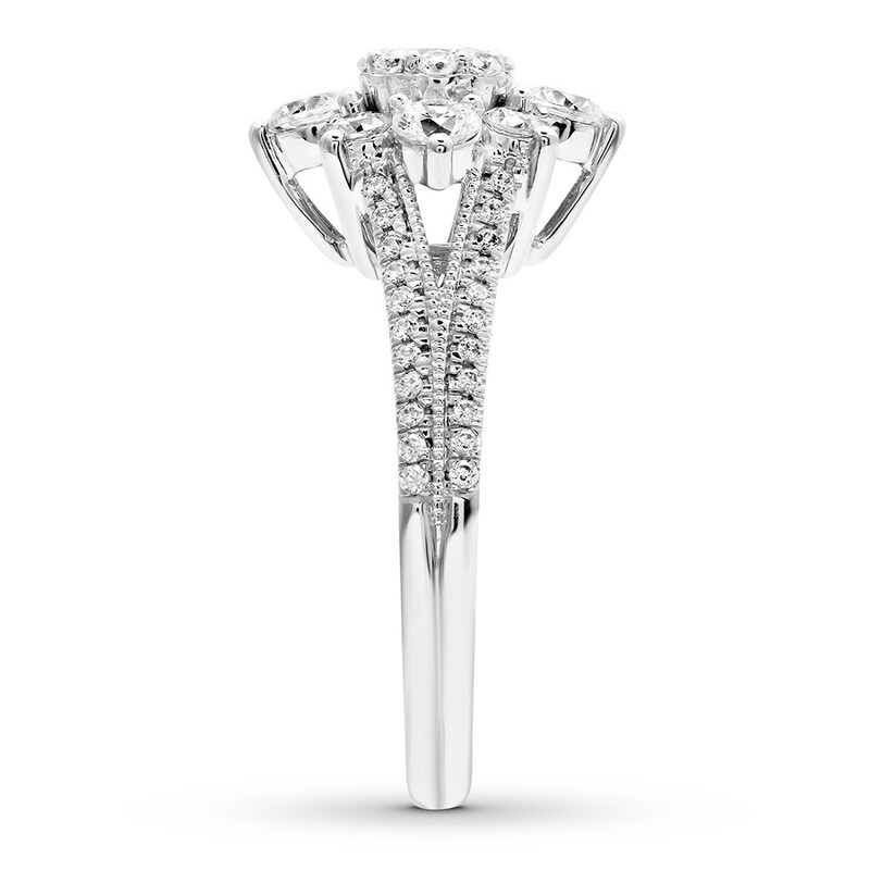 Main Image 2 of Diamond Engagement Ring 1 carat tw Round-cut 14K White Gold