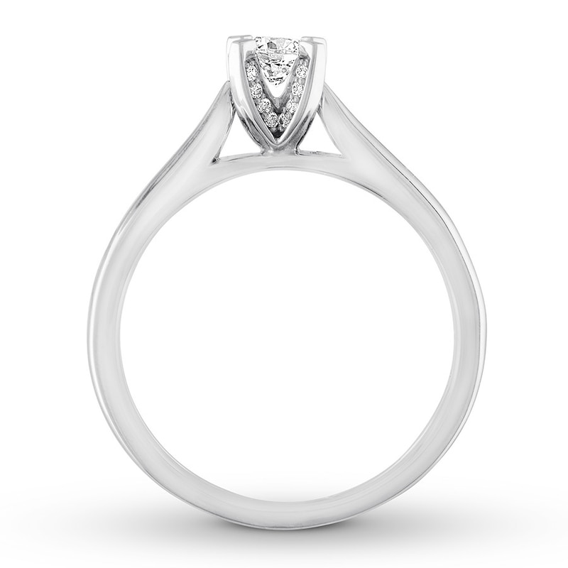 Diamond Engagement Ring 3/8 ct tw Round-cut 14K White Gold