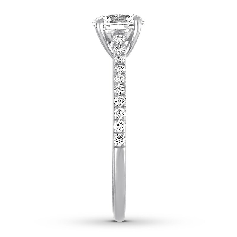 Main Image 3 of Diamond Engagement Ring 7/8 ct tw Round-cut 14K White Gold