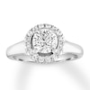 Thumbnail Image 1 of Diamond Engagement Ring 3/4 ct tw Round-cut 14K White Gold