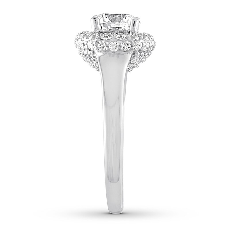 Main Image 3 of Diamond Engagement Ring 3/4 ct tw Round-cut 14K White Gold