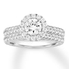 Thumbnail Image 1 of Diamond Bridal Set 1-1/3 ct tw Round-cut 14K White Gold