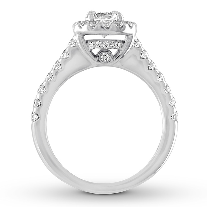 Main Image 2 of Diamond Bridal Set 1-1/3 ct tw Round-cut 14K White Gold