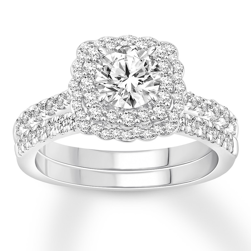 Diamond Bridal Set 1-1/3 ct tw Round-cut 14K White Gold
