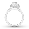 Thumbnail Image 1 of Diamond Bridal Set 1-1/3 ct tw Round-cut 14K White Gold