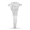 Thumbnail Image 2 of Diamond Engagement Ring 1-3/8 ct tw Pear/Round 14K White Gold