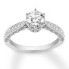 Thumbnail Image 0 of Diamond Engagement Ring 1-3/8 ct tw Round-cut 14K White Gold
