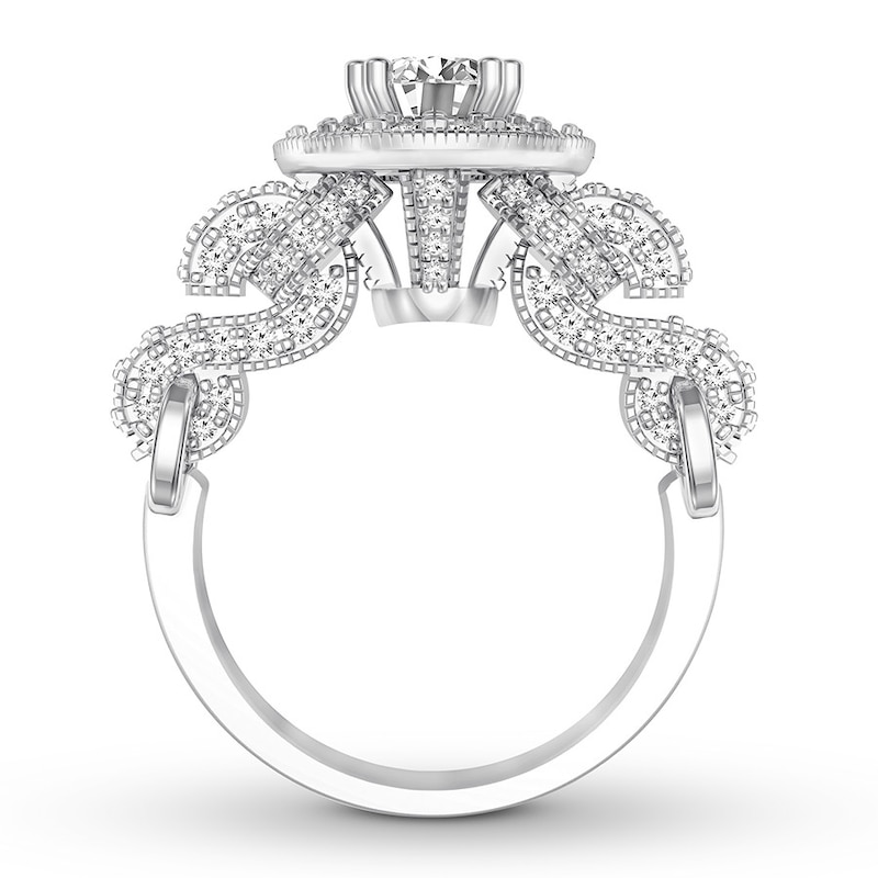 Diamond Engagement Ring 1-7/8 ct tw Round-cut 14K White Gold