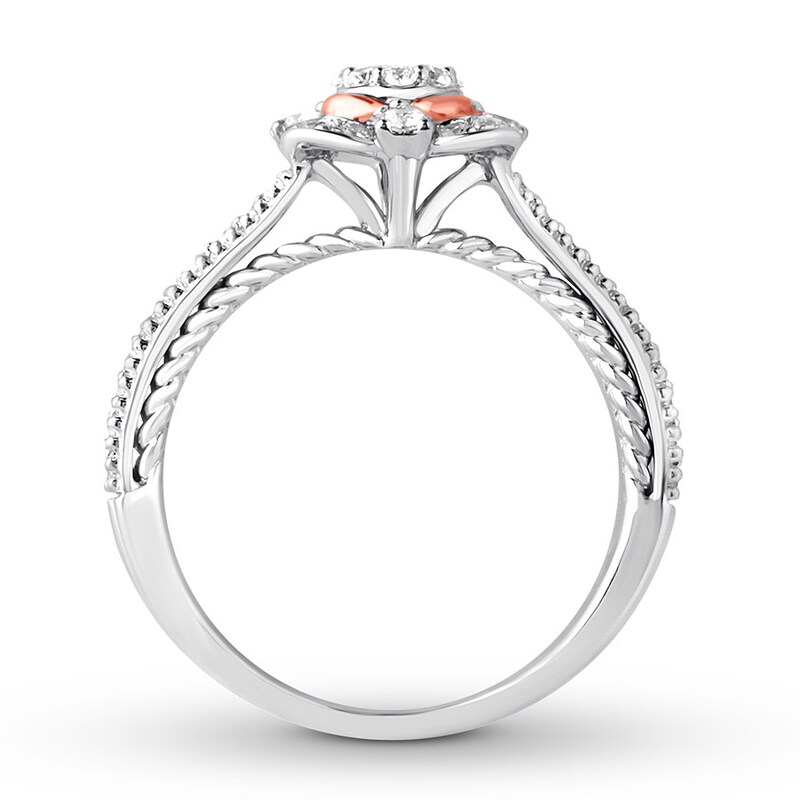 Diamond Engagement Ring 5/8 ct tw Round-cut 14K Two-Tone Gold