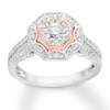 Thumbnail Image 0 of Diamond Engagement Ring 3/4 ct tw Round-cut 14K Two-Tone Gold