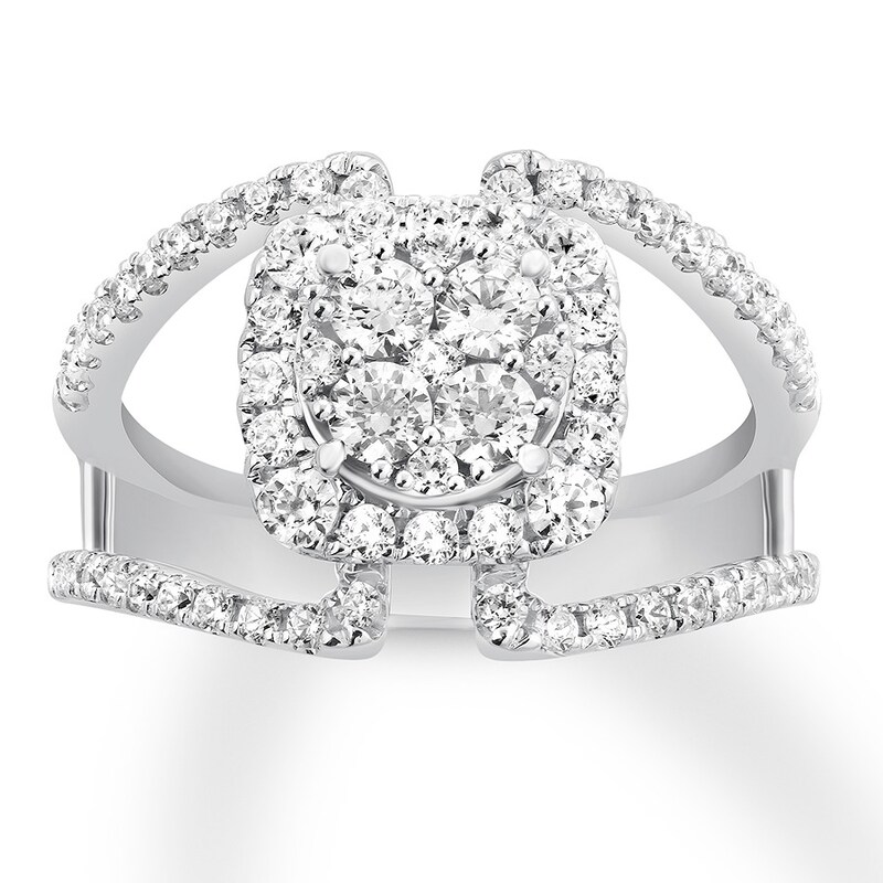 Diamond Engagement Ring 1 ct tw Round-cut 14K White Gold