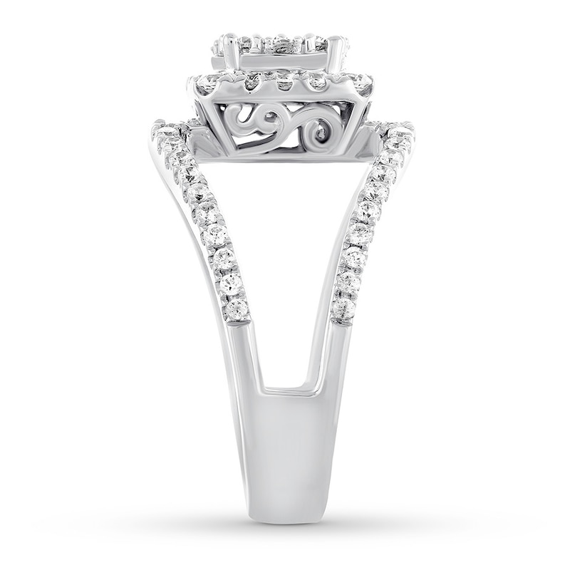 Diamond Engagement Ring 1 ct tw Round-cut 14K White Gold