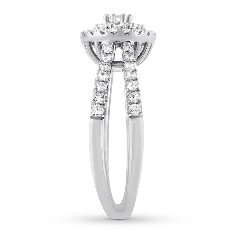 Diamond Engagement Ring 3/4 ct tw Round-cut 14K White Gold