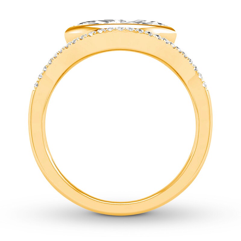 Diamond Engagement Ring 1 ct tw Marquise 14K Yellow Gold