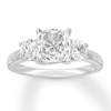 Thumbnail Image 0 of Diamond 3-Stone Ring 2-3/4 ct tw Cushion-cut 14K White Gold