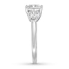 Thumbnail Image 2 of Diamond 3-Stone Ring 2-3/4 ct tw Cushion-cut 14K White Gold