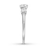 Thumbnail Image 2 of Diamond 3-Stone Ring 1-1/3 ct tw Round-cut 14K White Gold