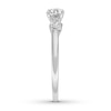 Thumbnail Image 2 of Diamond 3-Stone Ring 5/8 carat tw Round-cut 14K White Gold