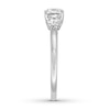 Thumbnail Image 2 of Diamond 3-Stone Ring 1 ct tw Cushion/Round 14K White Gold