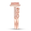 Thumbnail Image 3 of Morganite Bridal Set 1/3 ct tw Diamonds 14K Rose Gold
