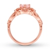 Thumbnail Image 1 of Morganite Bridal Set 1/6 ct tw Diamonds 14K Rose Gold