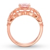 Thumbnail Image 1 of Morganite Bridal Set 1/10 ct tw Diamonds 14K Rose Gold