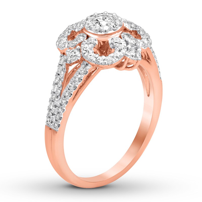 Main Image 2 of Diamond Engagement Ring 3/4 ct tw Round-cut 14K Rose Gold