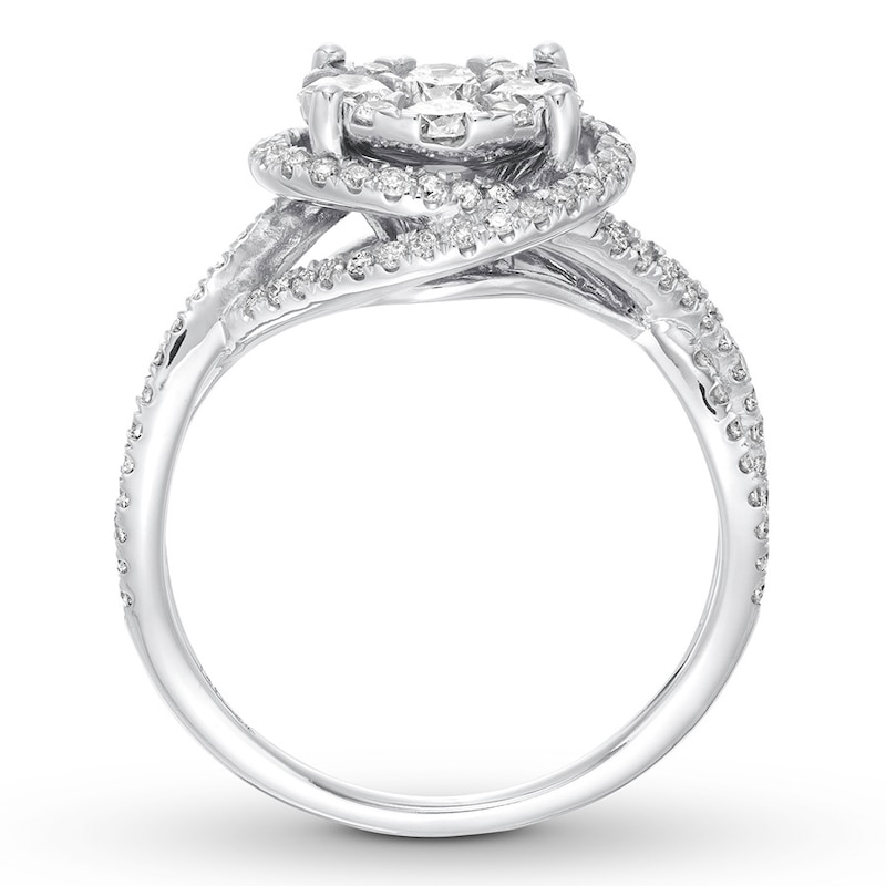 Diamond Engagement Ring 1 ct tw Round-cut 14K White Gold