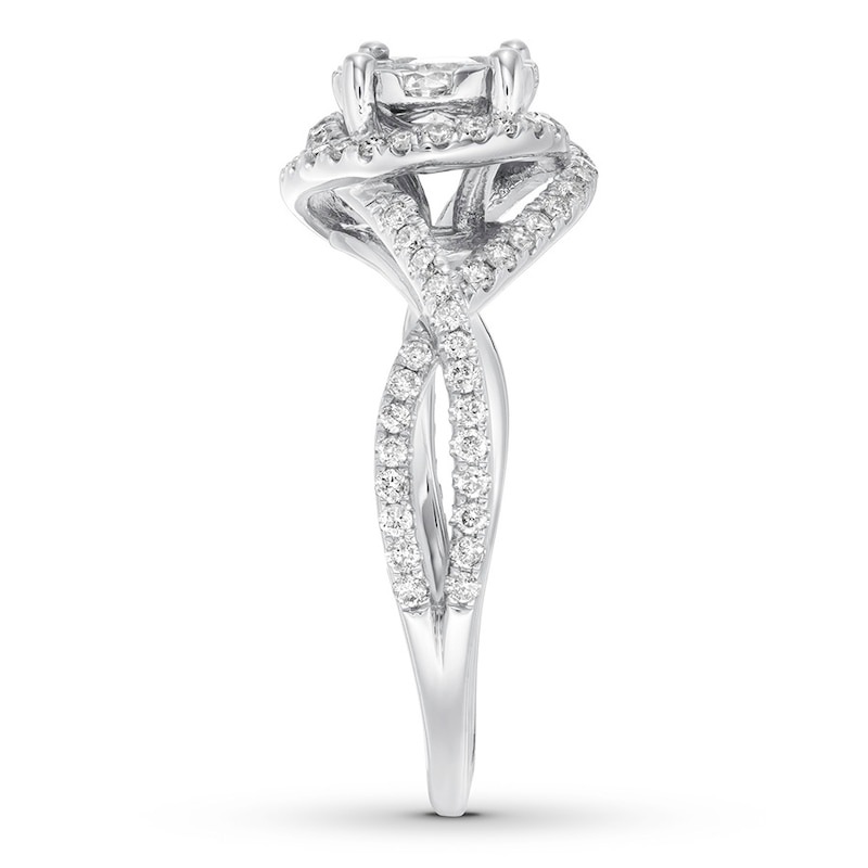 Diamond Engagement Ring 1 ct tw Round-cut 14K White Gold