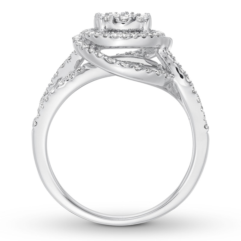 Diamond Engagement Ring 1 ct tw Round-cut 14K White Gold