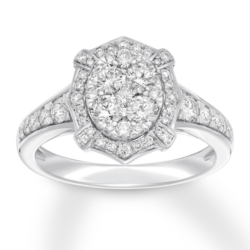 Diamond Engagement Ring 1 carat tw Round-cut 14K White Gold