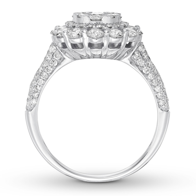 Diamond Engagement Ring 1-1/2 ct tw Round-cut 14K White Gold