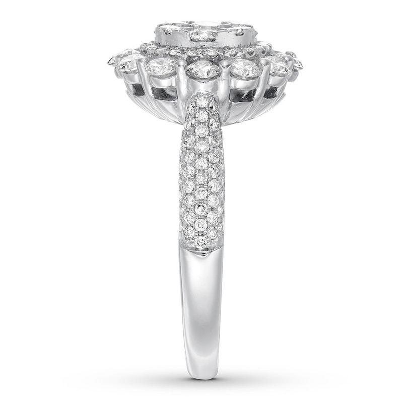 Diamond Engagement Ring 1-1/2 ct tw Round-cut 14K White Gold