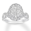 Thumbnail Image 0 of Diamond Engagement Ring 1-1/2 ct tw Round-cut 14K White Gold