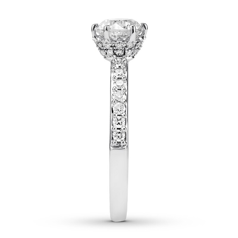 Main Image 3 of Diamond Engagement Ring 1-1/4 ct tw Round-cut 14K White Gold