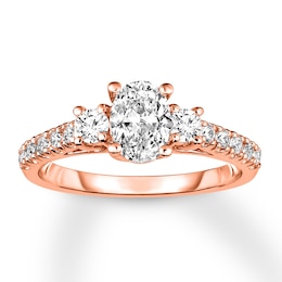 Diamond Engagement Ring 1-1/5 Carats tw 14K Rose Gold