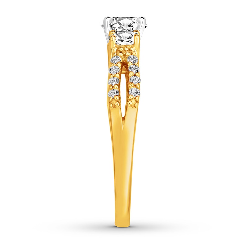 Main Image 3 of Diamond Engagement Ring 1 ct tw Round-cut 14K Yellow Gold