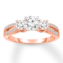 Diamond Engagement Ring 1 ct tw Round-cut 14K Rose Gold