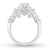 Thumbnail Image 1 of 3-Stone Diamond Ring 1-3/8 ct tw Princess/Round 14K White Gold