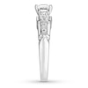 Thumbnail Image 3 of 3-Stone Diamond Ring 1-3/8 ct tw Princess/Round 14K White Gold