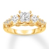 Thumbnail Image 0 of Diamond Ring 1-3/8 ct tw Princess-cut/Round 14K Yellow Gold