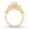 Thumbnail Image 1 of Diamond Ring 1-3/8 ct tw Princess-cut/Round 14K Yellow Gold