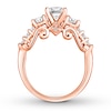 Thumbnail Image 2 of 3-Stone Diamond Ring 1-3/8 ct tw Princess/Round 14K Rose Gold