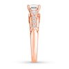 Thumbnail Image 3 of 3-Stone Diamond Ring 1-3/8 ct tw Princess/Round 14K Rose Gold