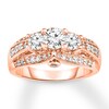Diamond Engagement Ring 1-3/8 ct tw Round-cut 14K Rose Gold