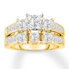 Thumbnail Image 0 of Diamond Bridal Set 3-1/3 Carats tw Princess-cut 14K Gold
