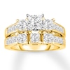 Thumbnail Image 1 of Diamond Bridal Set 3-1/3 Carats tw Princess-cut 14K Gold