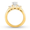 Thumbnail Image 1 of Diamond Bridal Set 3-1/3 Carats tw Princess-cut 14K Gold