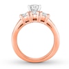 Thumbnail Image 2 of Diamond Bridal Set 3-1/3 ct tw Princess-cut 14K Rose Gold