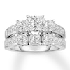 Thumbnail Image 1 of Diamond Bridal Set 3-1/3 ct tw Princess-cut 14K White Gold